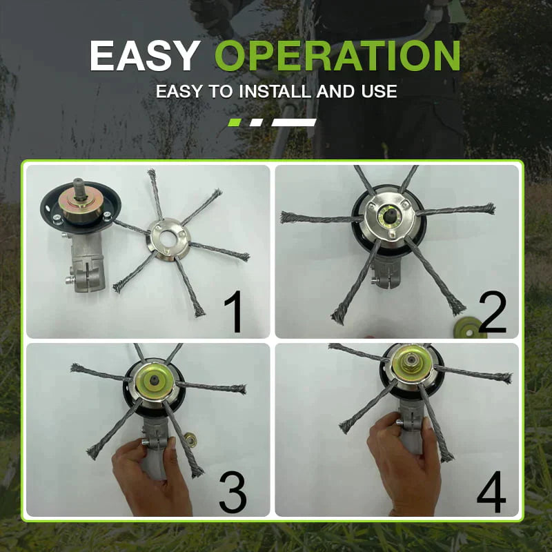🔥BUY 2 GET 1 FREE 👨🌾6 inch Steel Wire Brush Cutter Trimmer Head