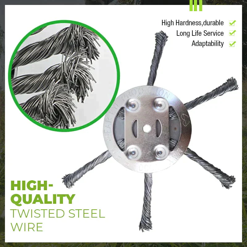 🔥BUY 2 GET 1 FREE 👨🌾6 inch Steel Wire Brush Cutter Trimmer Head